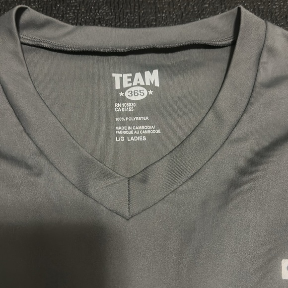 Gray Long Sleeve Tee with White Print - Picture 3 of 5